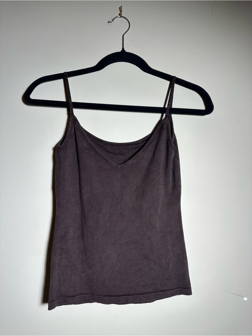 Ralph Lauren Black Label Dark Brown 100% Silk Knit Camisole Tank Top Size S
